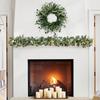 Artificial Olive Wreath Nature Rattan Branch Greenery Wreath for Front Door Wall Decoration 50CM Diameter