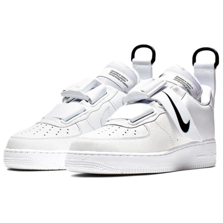 New Nike Air Force 1 Utility White Black White Sole AO1531-101