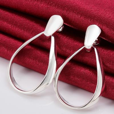 925 Silber Hohle Große Wassertropfen Ohrringe Für Frauen Modeschmuck Geschenke