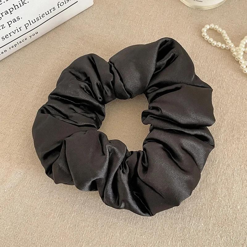 Pillow Sleep Headband Elastic Ponytail Scrunchie for Women Hair Accessories Girls Soft Solid Satin Filled Cotton Big Bands