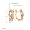 Shining Natural Zircon Dangle Earrings For Women  Rose Gold Color High Quality Daily Fine Jewelry  Trend