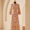 2025 Embroidered Dragon & Phoenix Kua Xiuhe Wedding Dress - Retro Chinese Slim Fit Bridal Toasting Gown