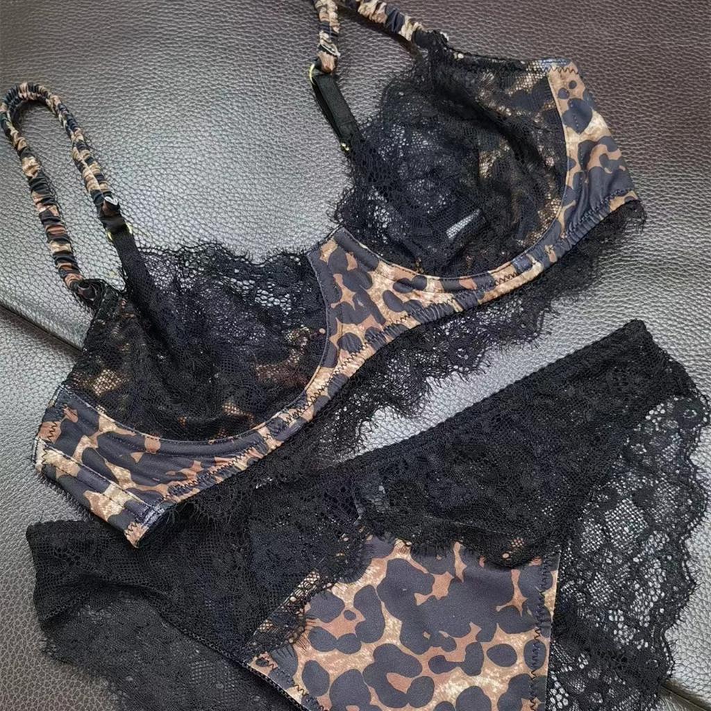 French underwear women's sexy ultra-thin splicing lace erotic underwear big breasts small anti-sagging bra