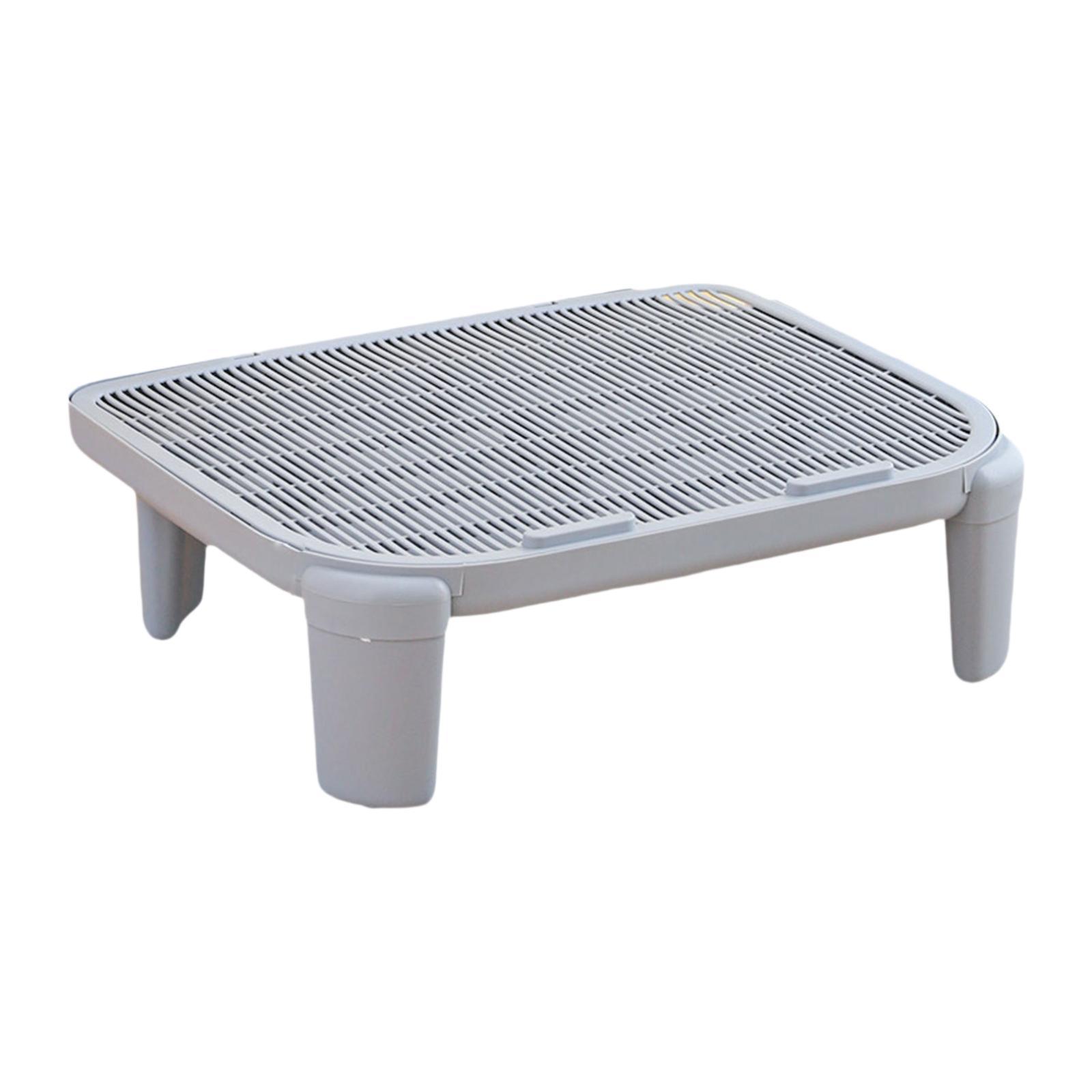 

Cat Litter Ramp Easy Clean with Filter Function Cat Litter Step for Cat Litter Box Pet Supply Indoor Cats Bedroom Bathroom серый