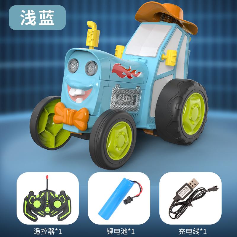 New Unique Dance Stunts Train Remote Control Car Lighting Music Swinging Flipping Charging Children'S Toy Car  Swinging Stunt