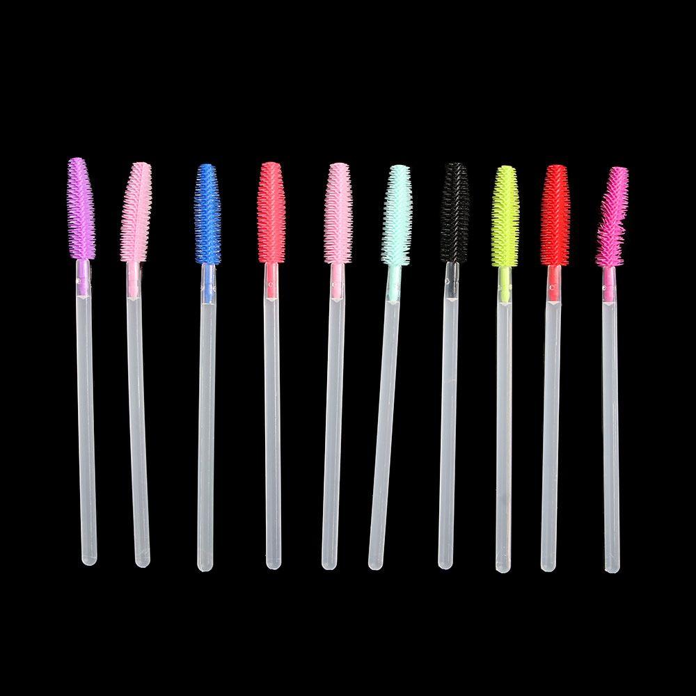 Transparent Silicone Eyebrow Comb Spoolers Eye Lashes Mascara Wand Applicator Disposable Eyebrow Brush for Eyelash Extension