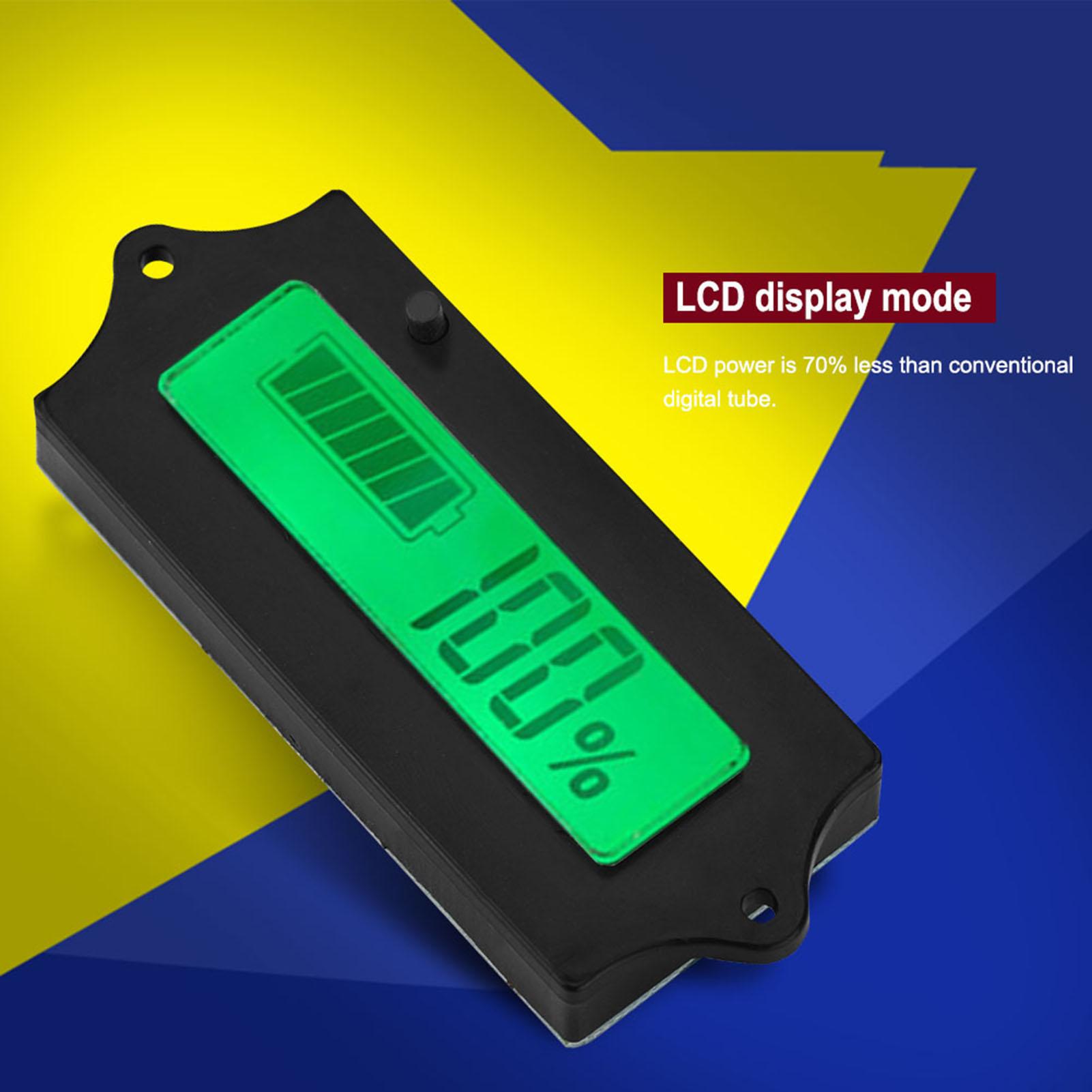 

ЖК-индикатор емкости аккумулятора 6-63 В PCBHTN Индикатор емкости аккумулятора зеленый (GY-6A)