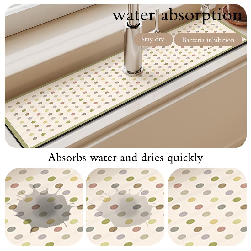 Sink Faucet Mats Absorbent Kitchen Pad Drying Non-slip Sink Splash Guard Countertop Protector Kitchen Bathroom Accessories