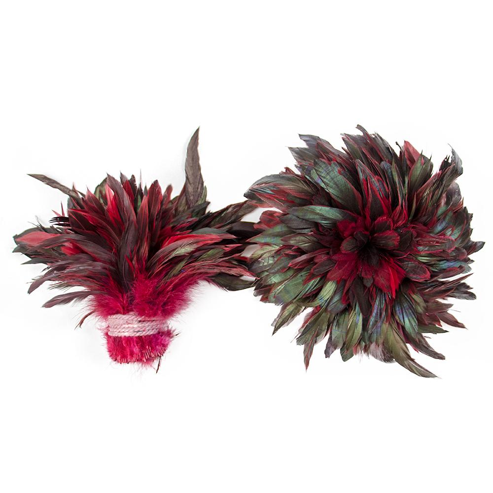 100Pcs Red Rooster Chicken Feathers Trims for Costume Party Clothimg Jewelry Making Natural Pheasant Tail 15-20 CM Multicolors