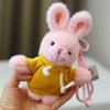 Rabbit Plush Keychain Toy Cute Stuffed Animal Doll Kids Birthday Keyring Gift