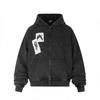 Unisex Streetwear Hooded Zip-Up Sweatshirt Casual Cotton Pullover Men Women Fall Season
