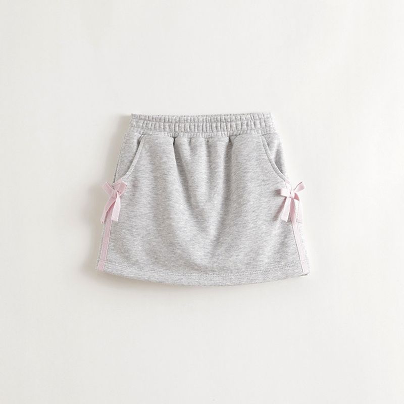 Mark Jenny Girls  Sweet and Cool Bow A-Line Short Skirt Baby Skirt 2026 Spring New Style 551331 Ash 130