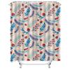TU Botanical Shower Curtain Red Berries Leaf Pattern Bathroom Decor Waterproof Fabric Vintage Farmhouse Rustic Home Textile