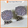 Huitan Minimalist Small Stud Earrings with Shiny Cubic Zirconia Stone Statement Earrings for Women Fancy Gift New Trendy Jewelry
