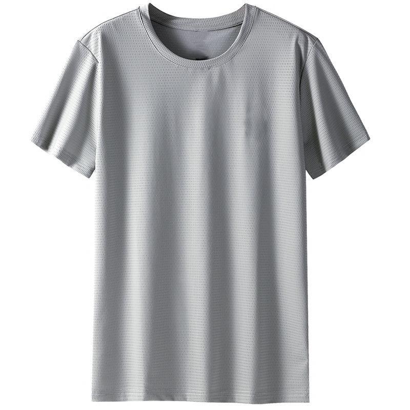 Men's Korean Style Mesh Ice Silk Quick-Dry Short-Sleeve T-Shirt - Summer Loose Fit Casual Sports Top