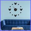 Creative Wall Clock DIY Watch Living Room Non Punching Clock Simple and Silent Acrylic Wall Stick Clock