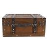 Vintage Wooden Chest, Antique Wooden Storage Trunk for Handbags, Clothes, Toys, and Photo Props (Large)