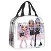 Rainbow High Insulated Lunch Bag for Outdoor Picnic Cartoon Anime Tv Portable Thermal Cooler Lunch Box Women Kids