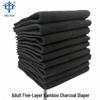 Adult Bamboo Charcoal Incontinence Pad - Thick, Washable, Leakproof, Breathable, Reusable, Five-Layer Diaper Pad