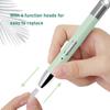 Luminous Rhinestone Painting Pen Ergonomic Rechargeable Embroidery Bead Picker Tool with 6 Heads Green Dot Drill Pen
