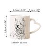 West Highland White Terrier, Westie, Westy - Cup with a Dog, Adorable Cup with a Heart-shaped Handle, Universal Gift from the Art-Dog Brand