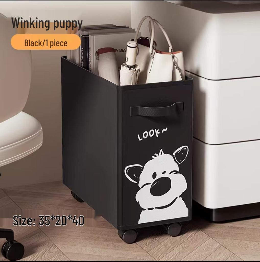 Beweglicher Aufbewahrungskorb mit Rädern zur Untertischmontage - Ideal für Büro oder Wohnheim.