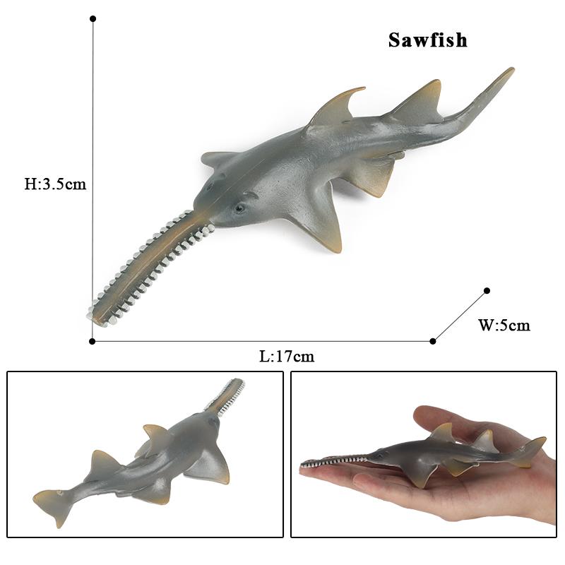 Oenux 10PCS Sea Life Animals Ray Devilray Mantaray Model Action Figures Figurines Ocean Marine Aquarium Education Kids Toy Gift