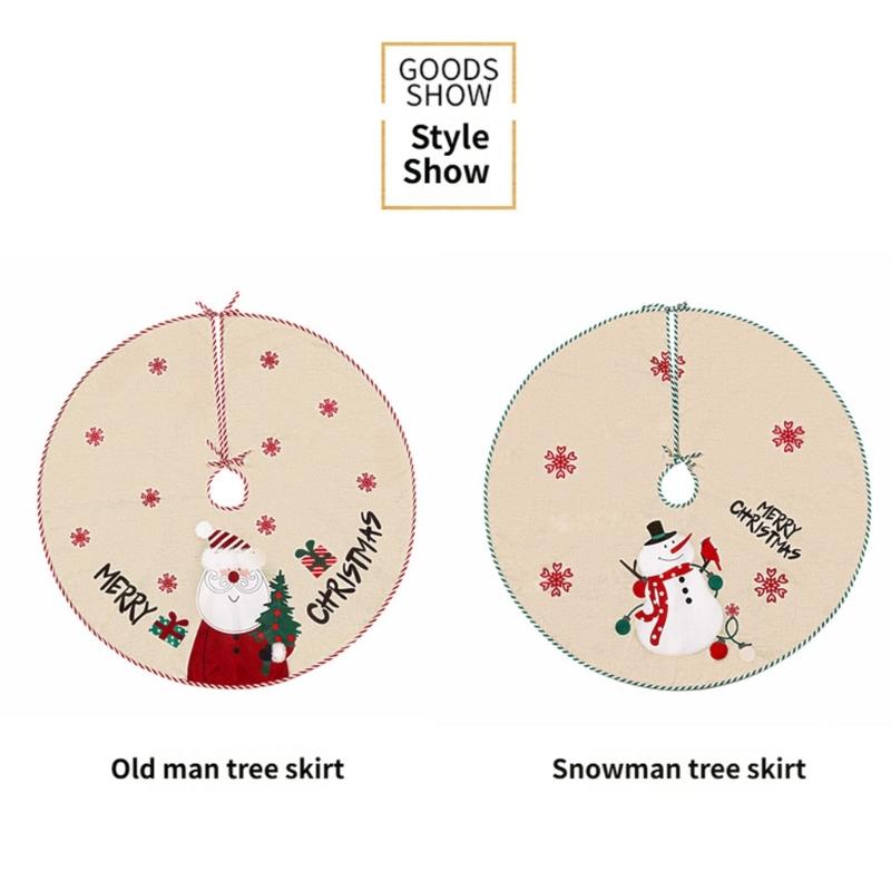 Easy Setups Holiday Tree Skirt In Multiple Sizes Feature Soft Polyester Materials And Secure Fit