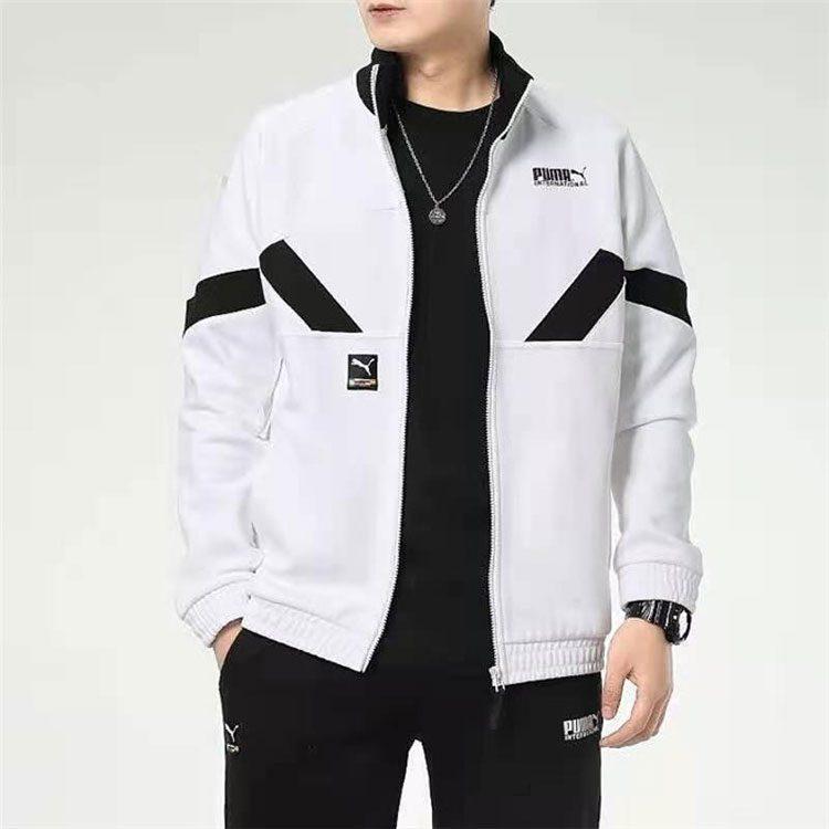 Puma Jackets Men's White Stand Collar Moderate Other 531339-02