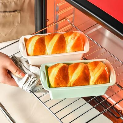 1 molde de silicona rectangular para el hogar, molde para tostadas de caramelo, pan de Pascua, suministros de cocina para bricolaje, utensilios para hornear pasteles, moldes para hornear