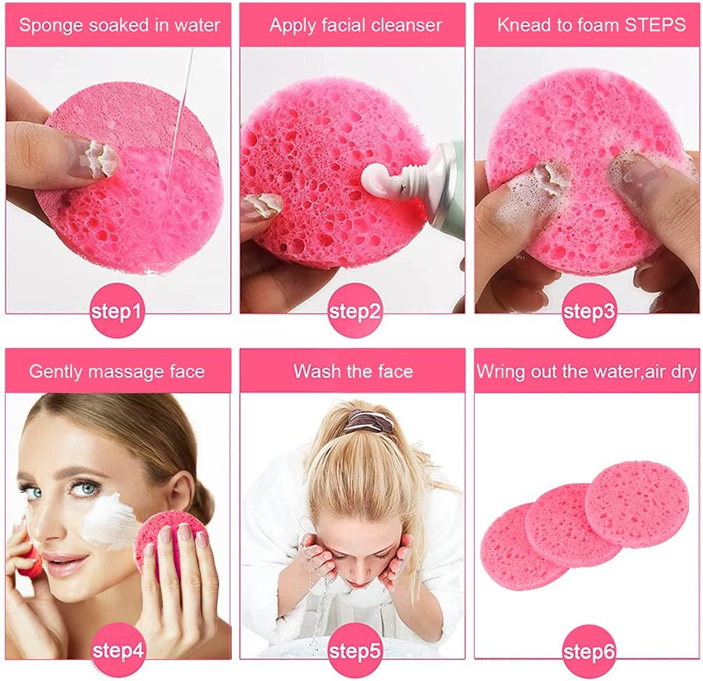 50-1000 PZ Spugnetta Comprimibile per Detergente Viso Spugnetta in Polpa di Legno Naturale Spugnetta per Detergente Viso Spugnetta Espandibile Spugnetta Cosmetica Spugnetta per la Pulizia del Viso