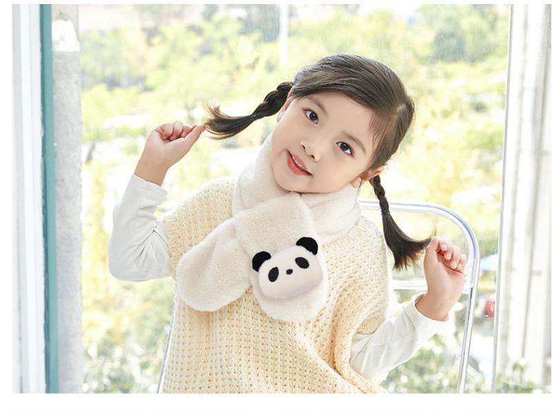 Children s Cartoon Faux Rabbit Fur Neck Warmer Scarf 75-10cm