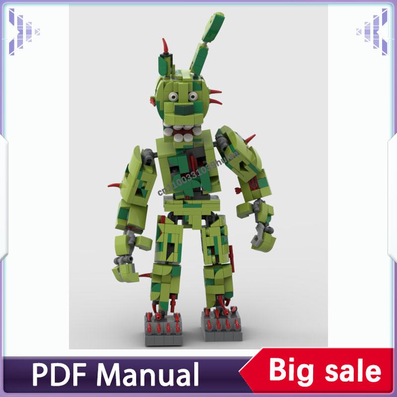 Withered Bonnie Springtrap Mimic Building Blocks Set Accessory Decoration Adults Bricks Decoration Christmas Gift