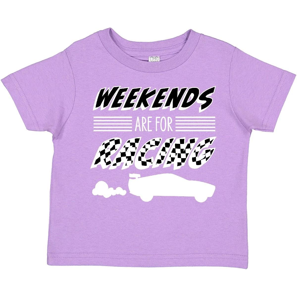Inktastic Weekends Are For Racing Race Car Silhouette And Racing Toddler T-Shirt 160