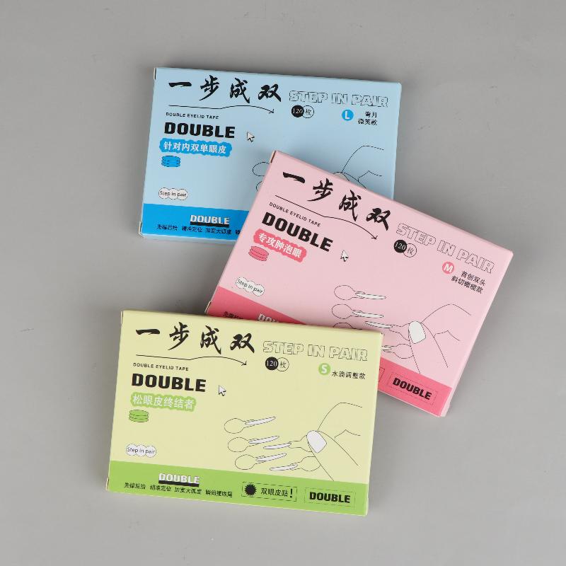 120Pcs Invisible Double Eyelid Stickers - Waterproof Natura Long Lasting With Tool Transparent Eyelid Stickers