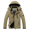 Men's Outer Jacket with Hood Plus Velvet Thickened Windproof and Warm Cotton padded Jacket