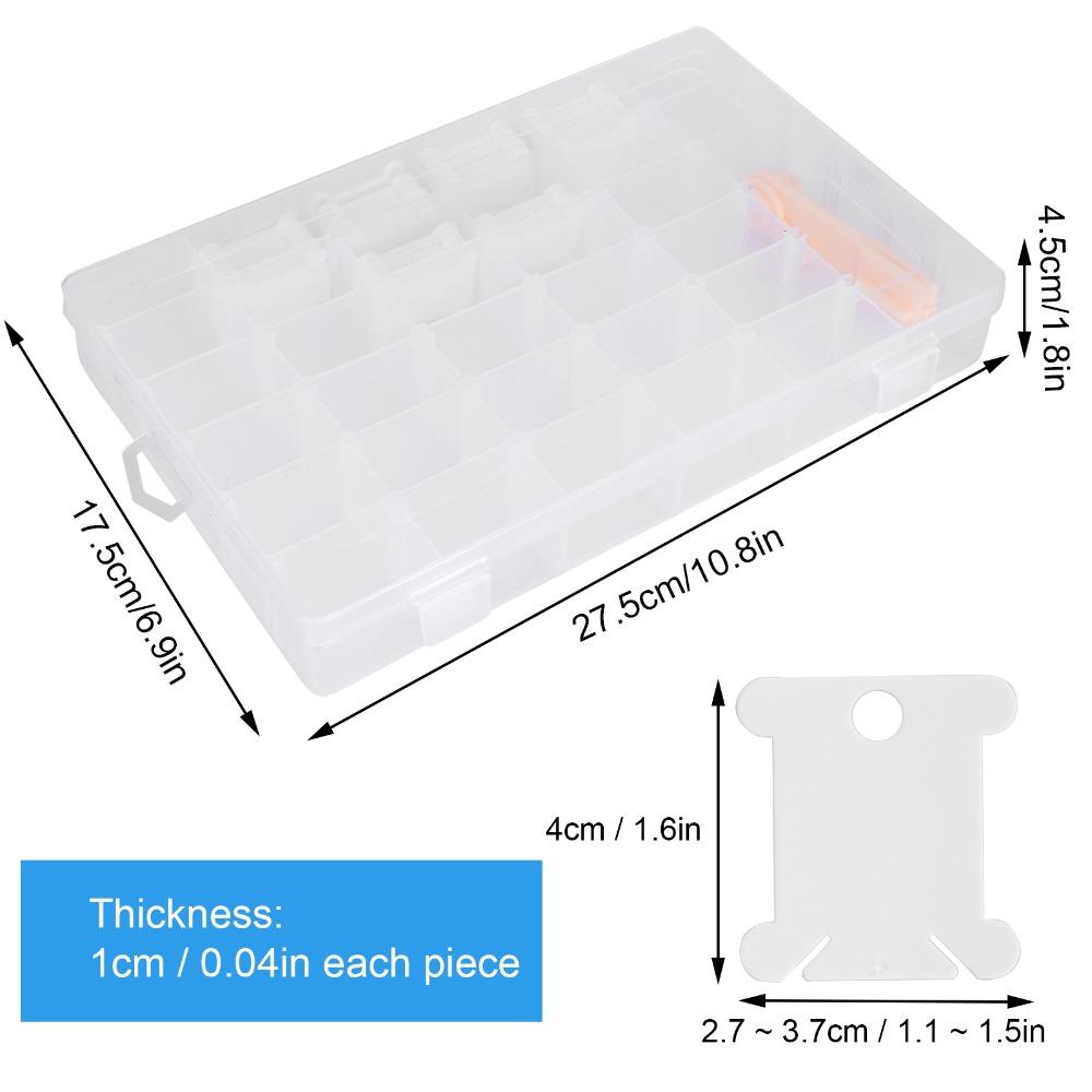 Stickers Included Floss Organizer Box 36 Compartments Embroidery Floss Organizer  For DIY Sewing