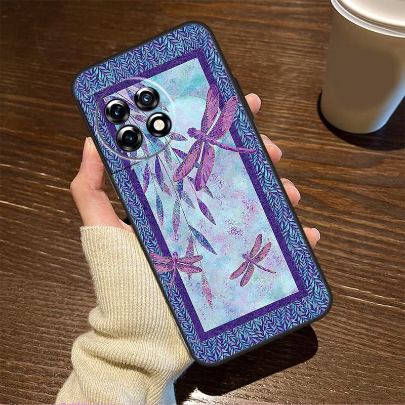 Dragonfly Pattern For OnePlus 15 13 12 11 15R 13R 12R 8T 10T 13T Case For OnePlus Nord 5 CE 2 3 4 Lite N20 N30