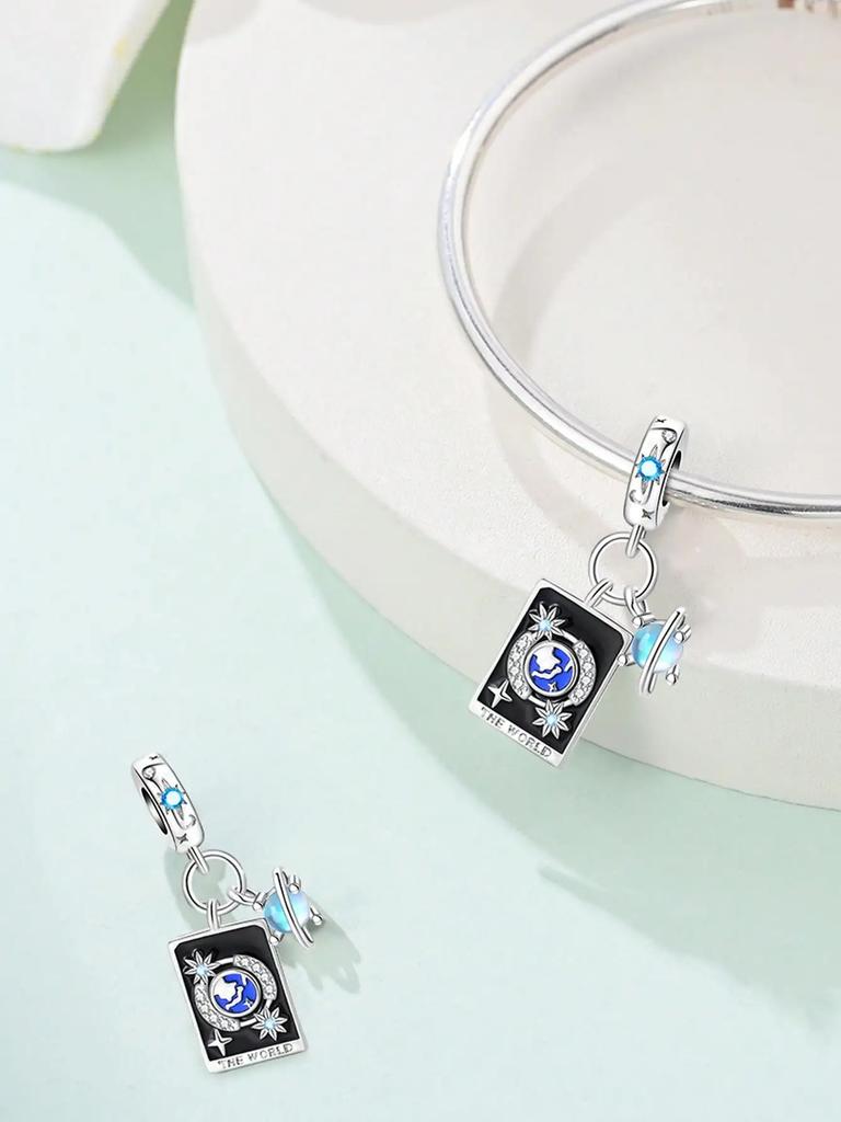 Hot Sale Charms Bead 925 Silver Tarot of the Holy Mother Emperor Fit Bangle Bracelet Necklace DIY Jewelry