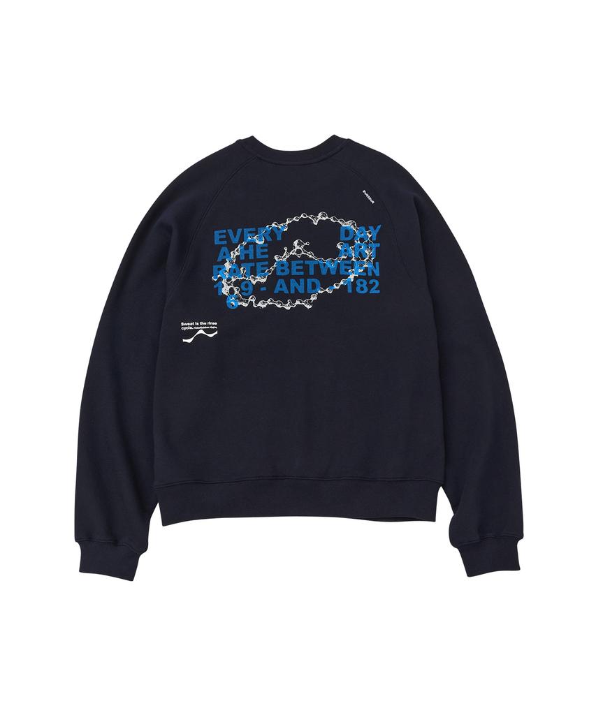 EMAIEM Oil Droplet Sweatshirt_Navy