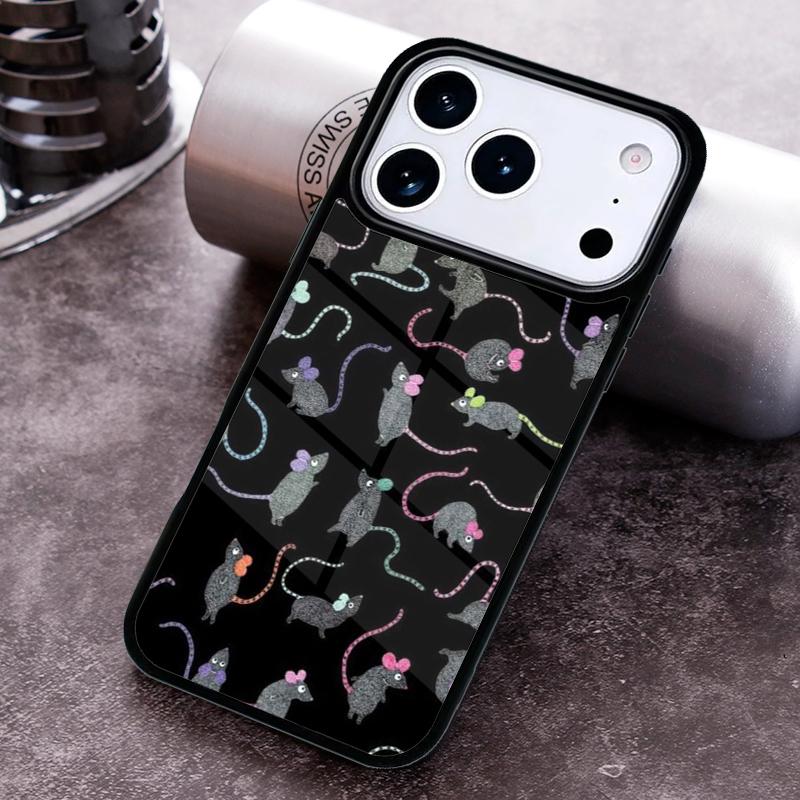 Mouse Rat Phone Case for iPhone 17 16 15 Pro Max Air 14 13 12 11 Plus Shockproof Capa Cover