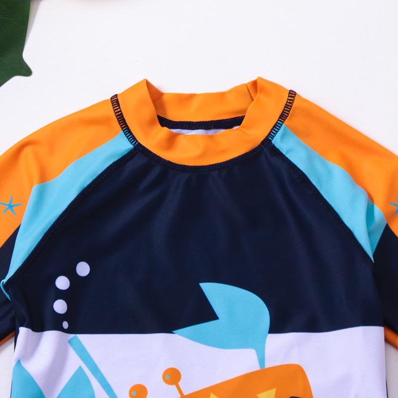 Boys' Quick-Dry Cartoon Split Swimsuit for Kids and Students