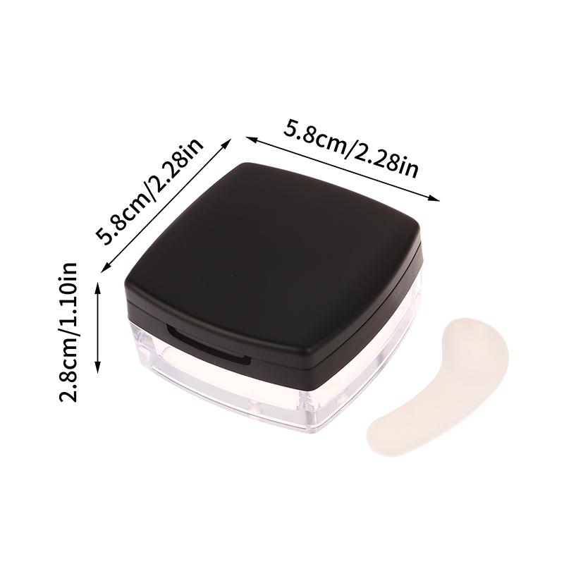 Tragbare Mini 5G Puderdose Leer Sieb Loser Puder Tiegel Quadratische Dose Mit Puderquaste Kosmetik Reise Make-up Tiegel Siebbehälter
