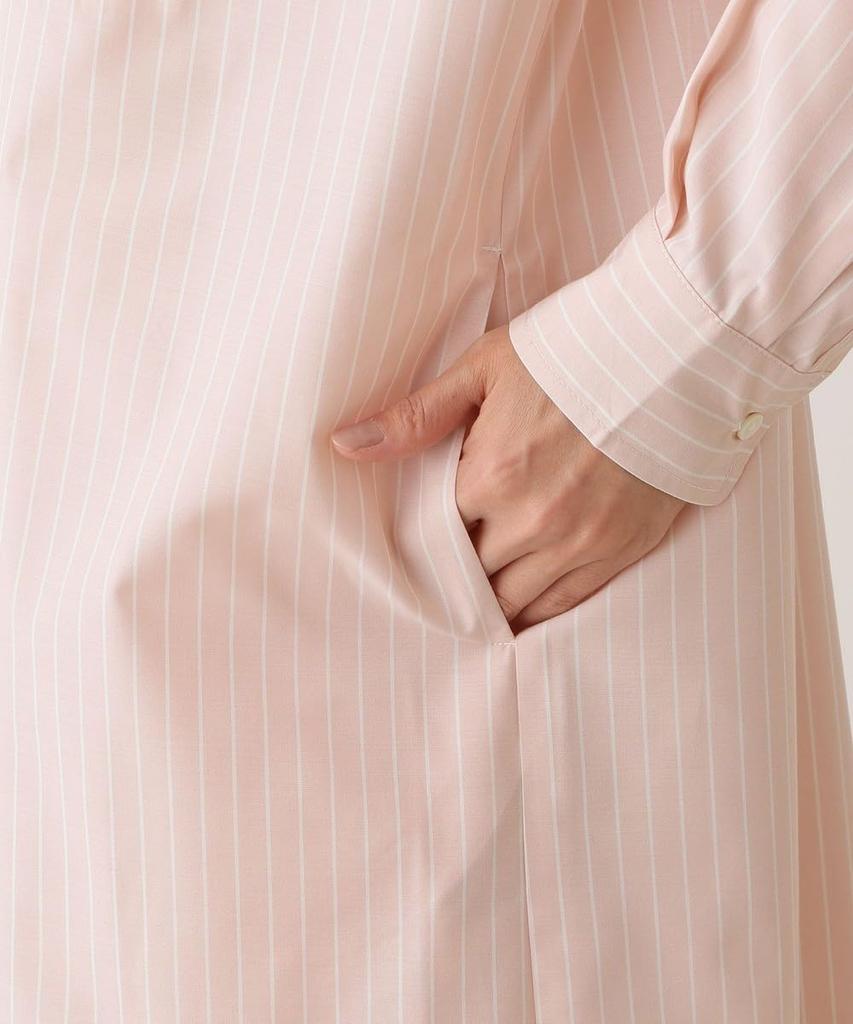 Afternoon Tea Living Dress/Tunic HX91 Striped Pintuck Dress, Size M, Pink