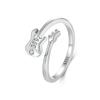 WOSTU Real 925 Sterling Silver Cute Music Bass Open Ring For Women Creative Party Gift Stackable Rings Girl Birthday Gift