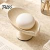 Soap Dish for Shower Lotus Leaf Holder, Self Draining Box, Tray Nordic Style Decorative Container, Home Bathroom Countertop Stone Holder