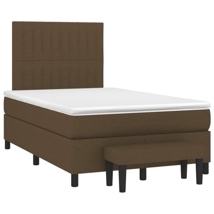 3136744 vidaXL Divan Bed with Mattress Dark Brown 120x200 Cm