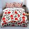 Hand-painted Poppy Flower Print Bedding Set for Kids Luxury Gift 3pcs Digital Print Comforter Set Soft Comfortable Breathable