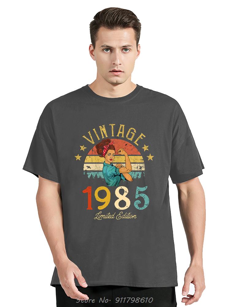 Pure Cotton Vintage 1984 Made In 1985 Birthday Old T-Shirt Unisex T-shirts Unisex O-Neck Tshirt