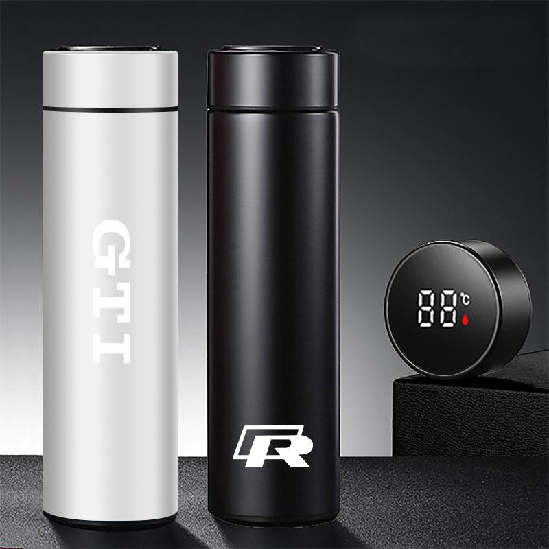 500ML Car Vacuum Cup 304 Stainless Steel Thermos Flask For VW GTI Polo Golf Passat Tiguan Arteon Touareg CC Taigo Caddy Jetta